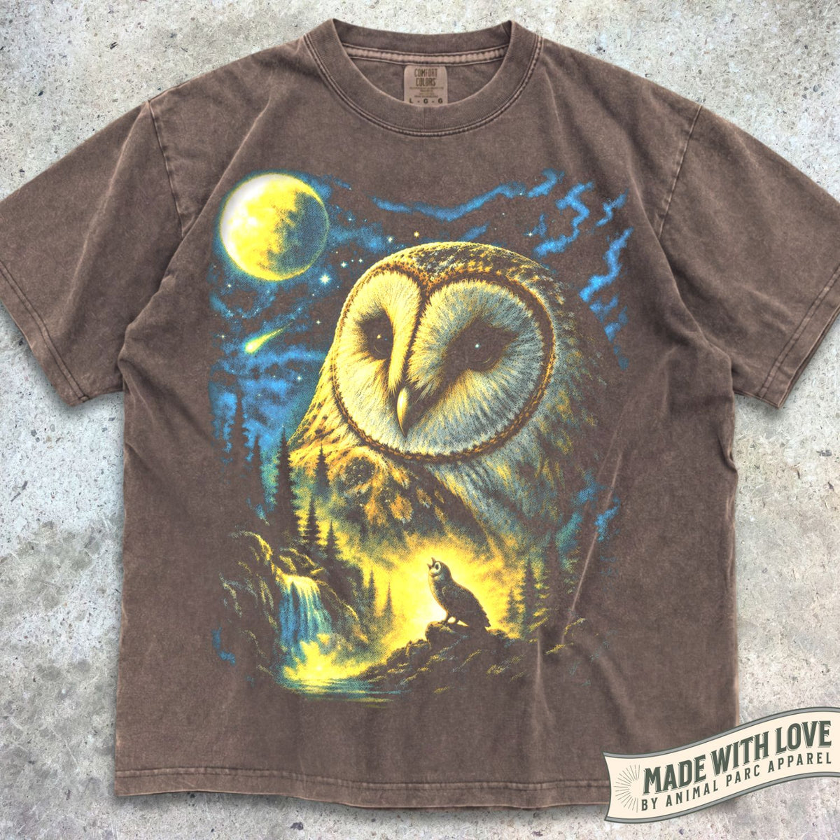 Barn Owl Howling Moon Tee