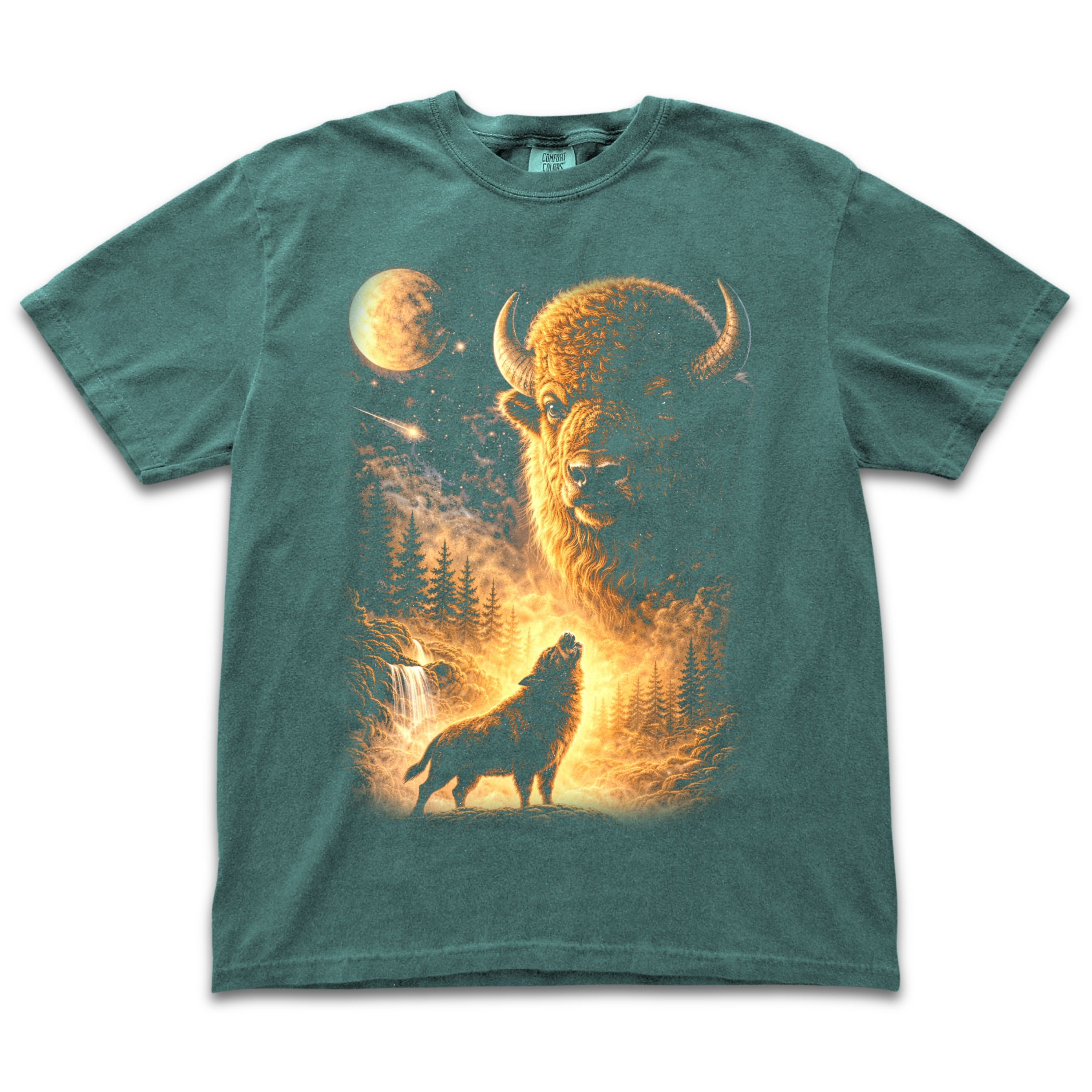 Bison Howling to the Moon