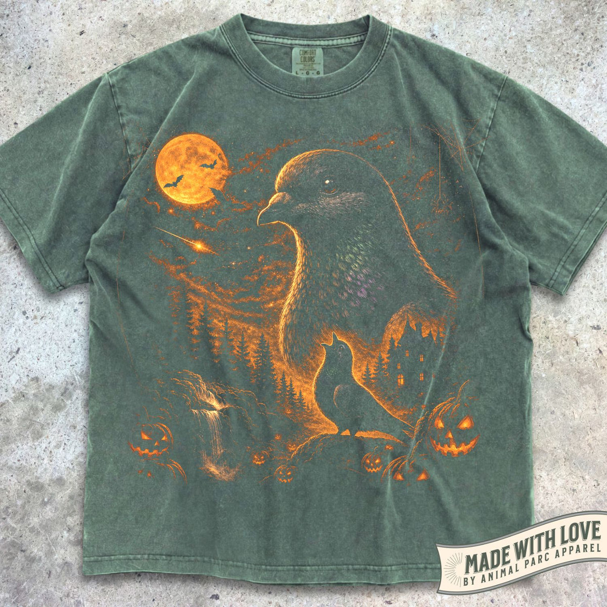 Halloween Howling Pigeon Tee