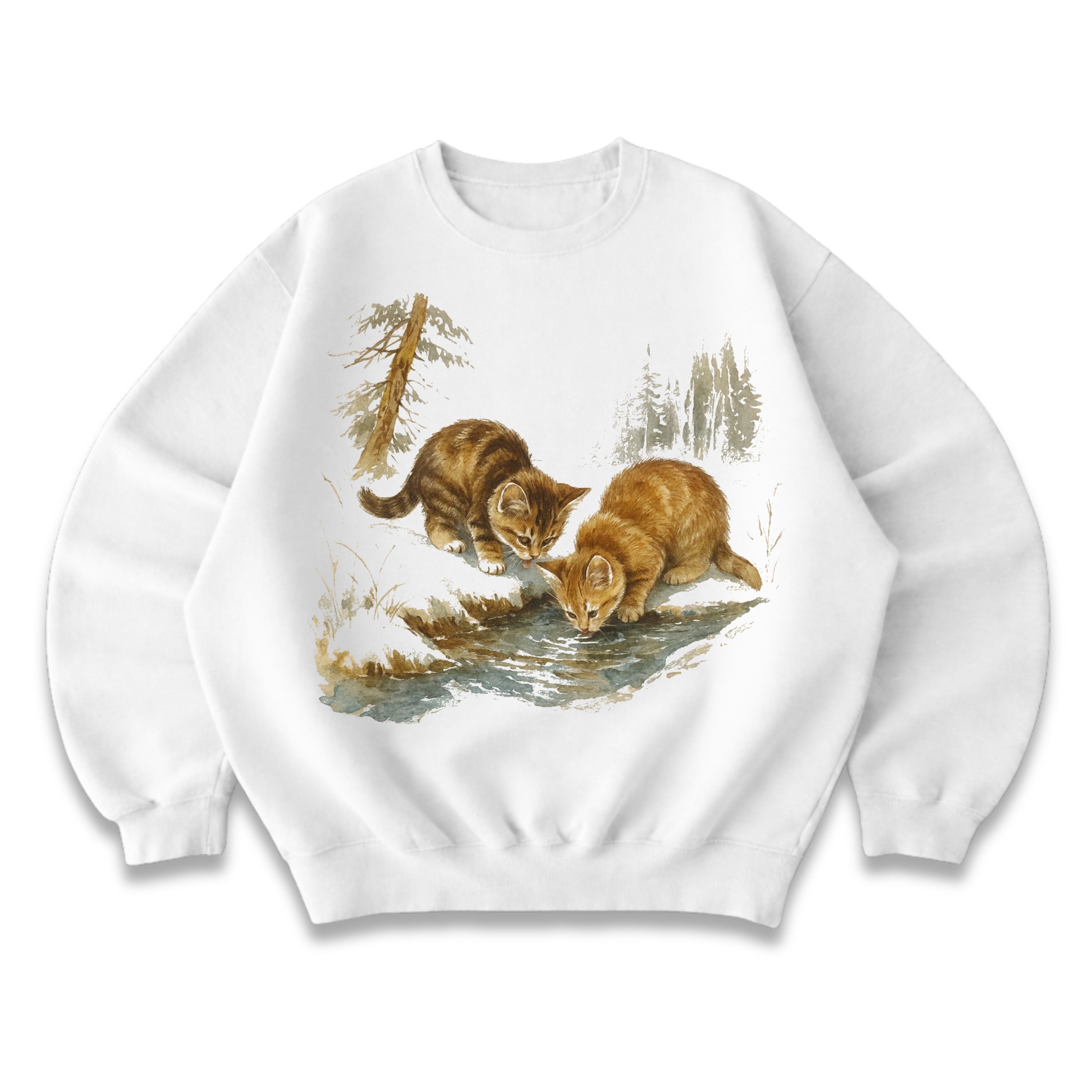 Kittens in Nature Crewneck