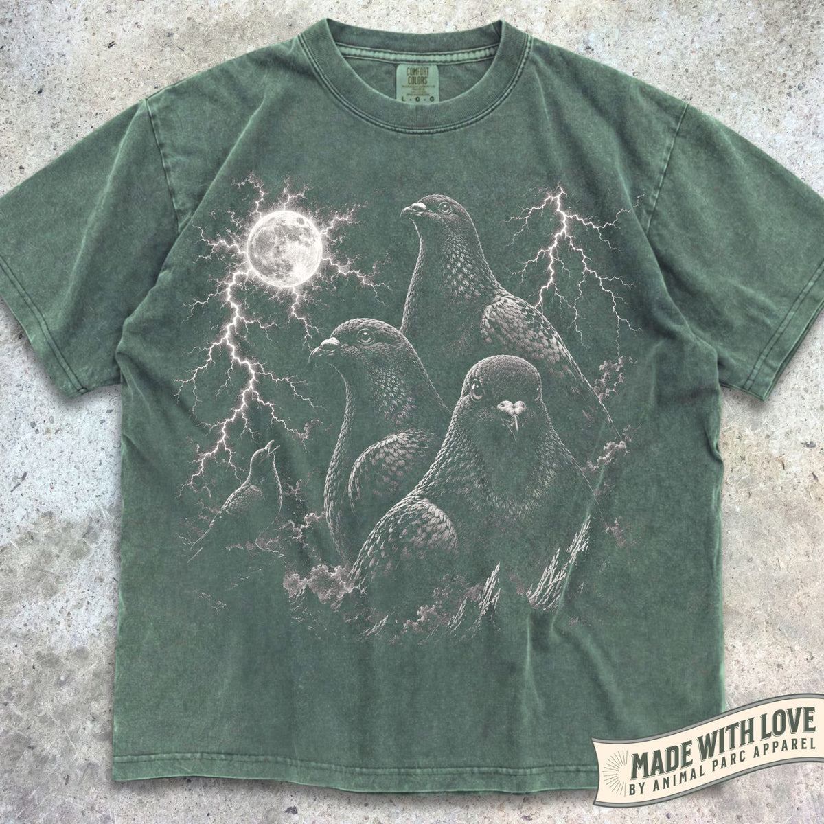 Lightning Pigeons Tee
