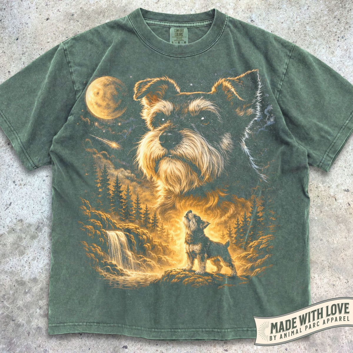 Miniature Schnauzer Howling Moon Tee