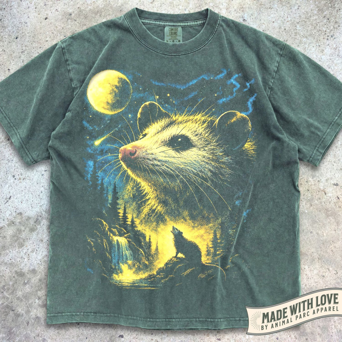 Possum Howling to the Moon Tee