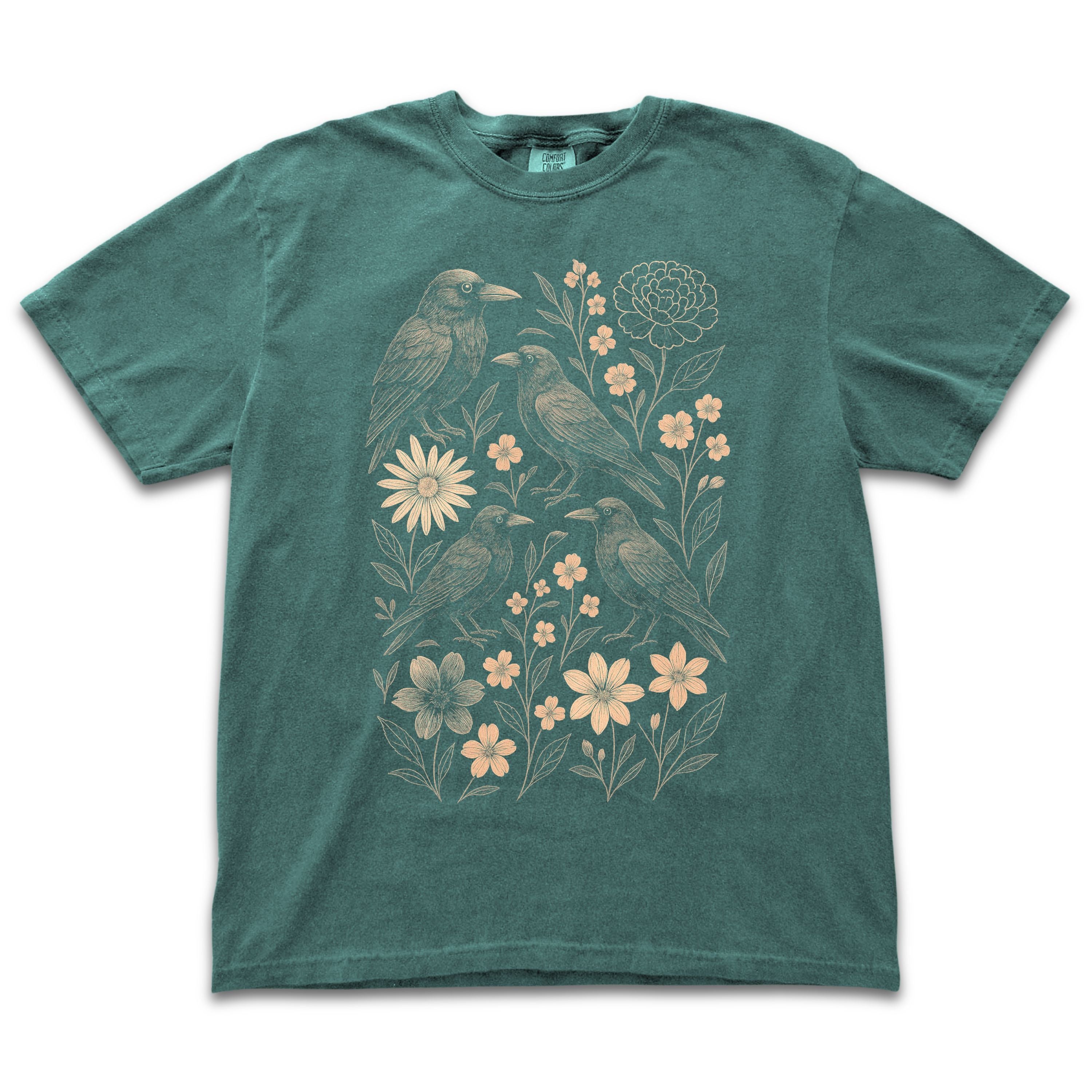 Floral Ravens