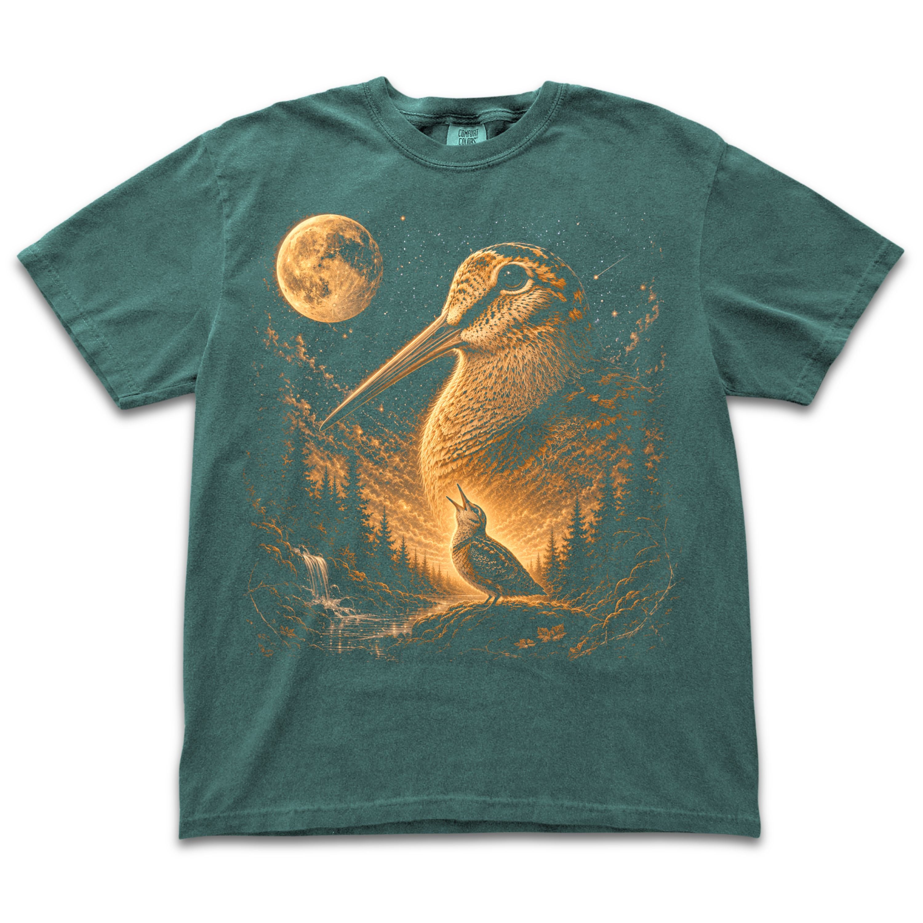 American Woodcock Howling to the Moon