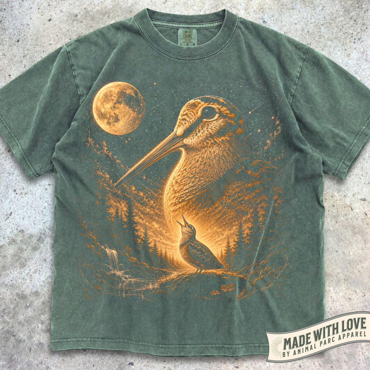 American Woodcock Howling to the Moon