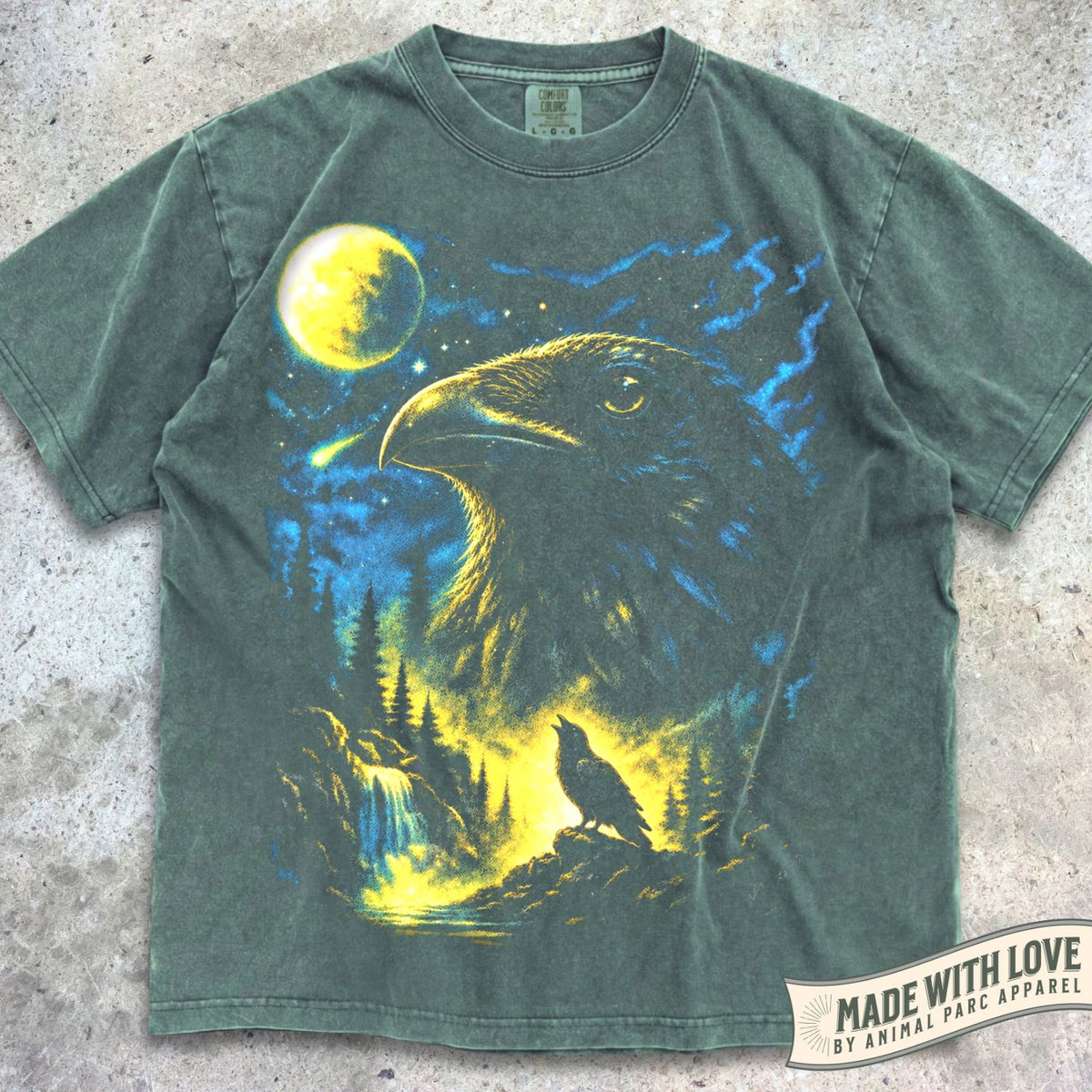 Raven Howling Moon Tee