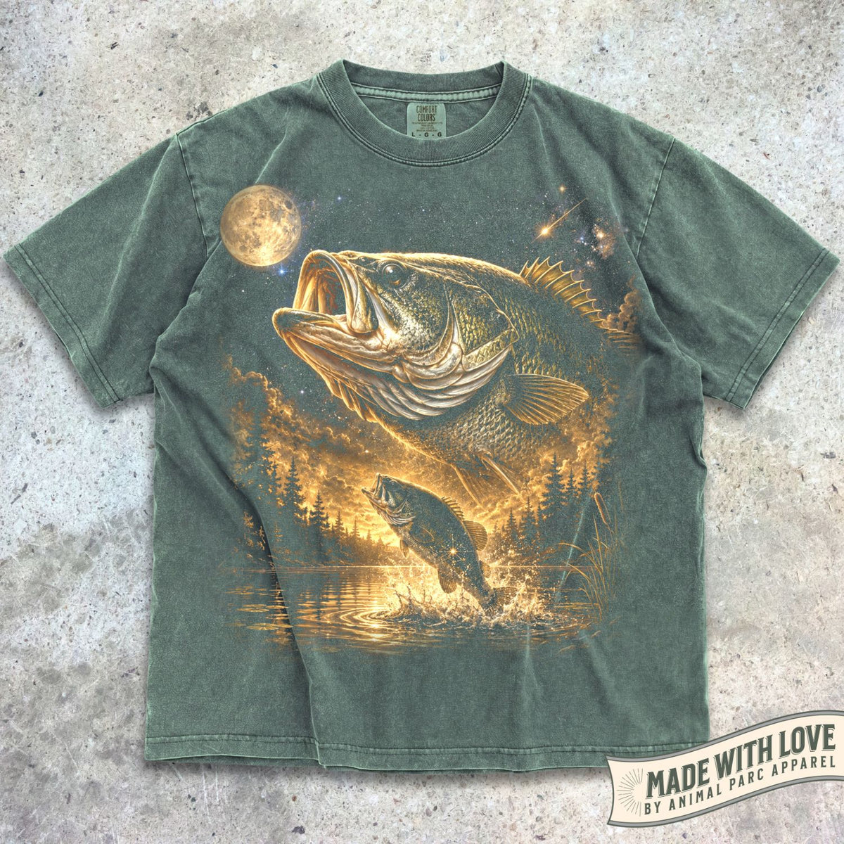 Bass Howling to the Moon Tee