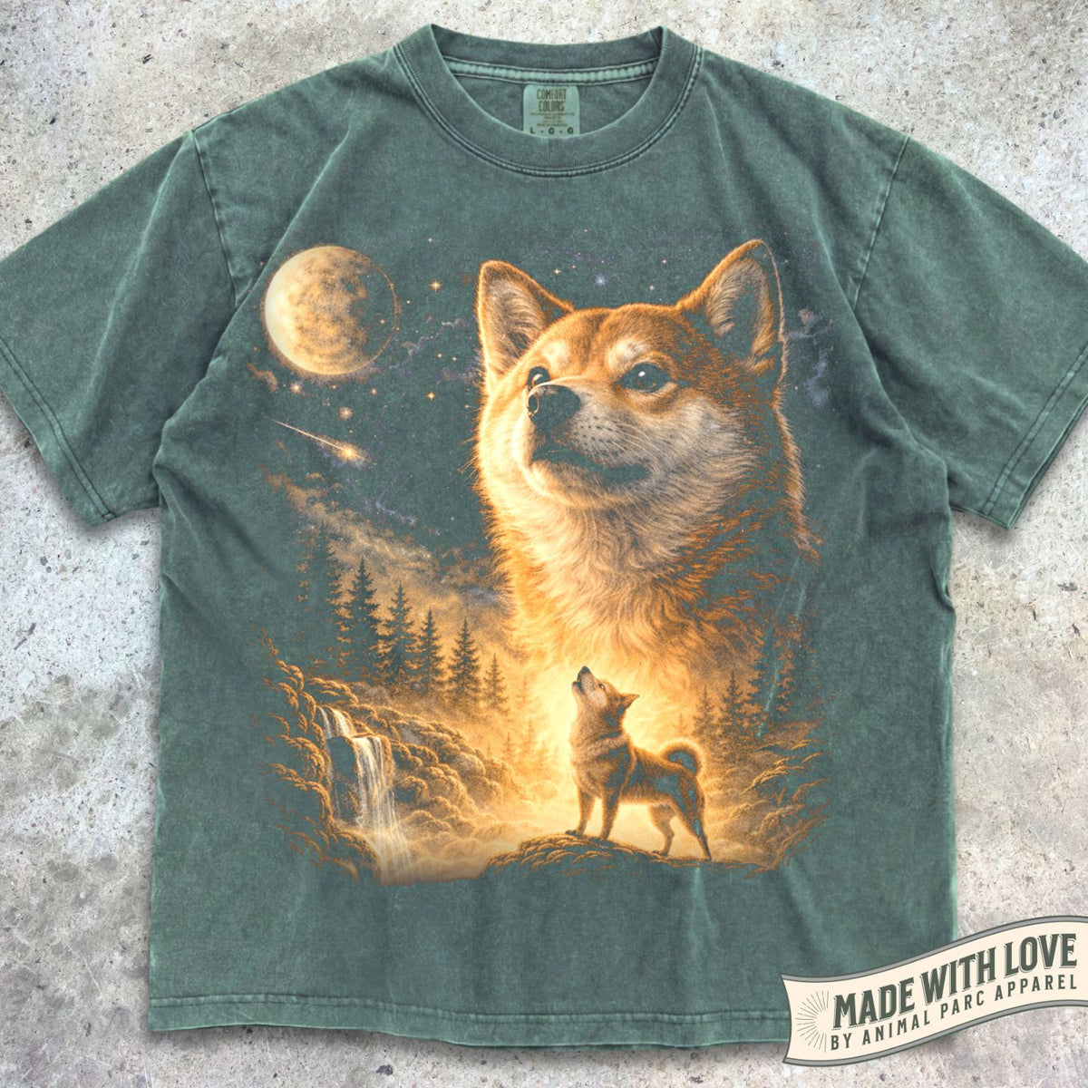 Shiba Inu Howling Moon Tee