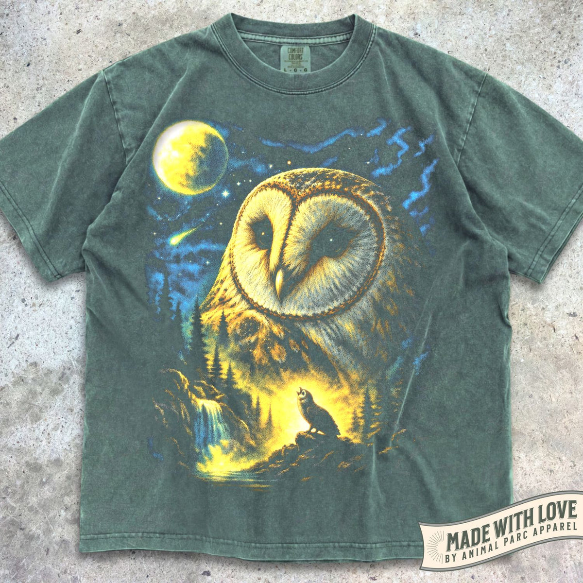 Barn Owl Howling Moon Tee