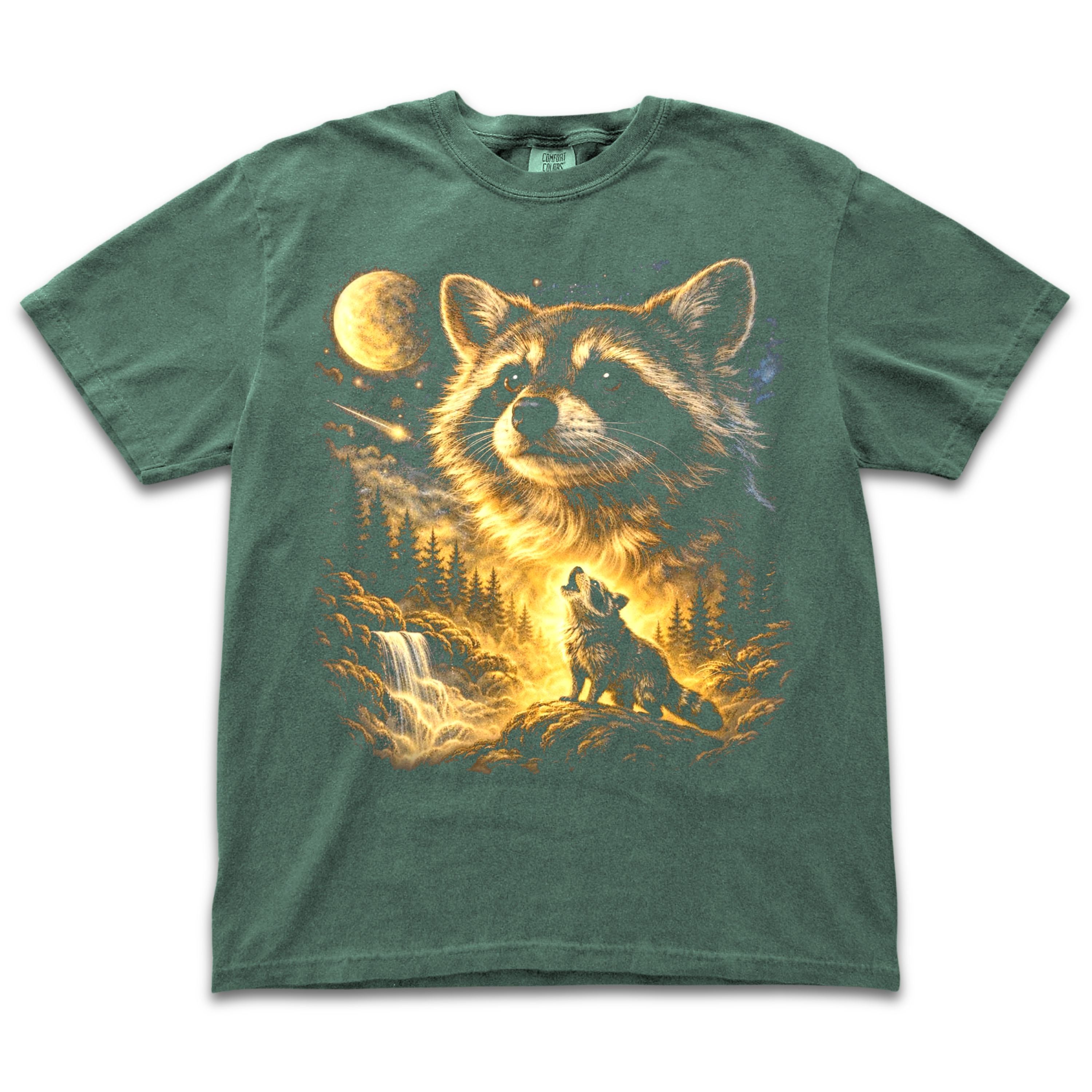 Raccoon Howling to the Moon