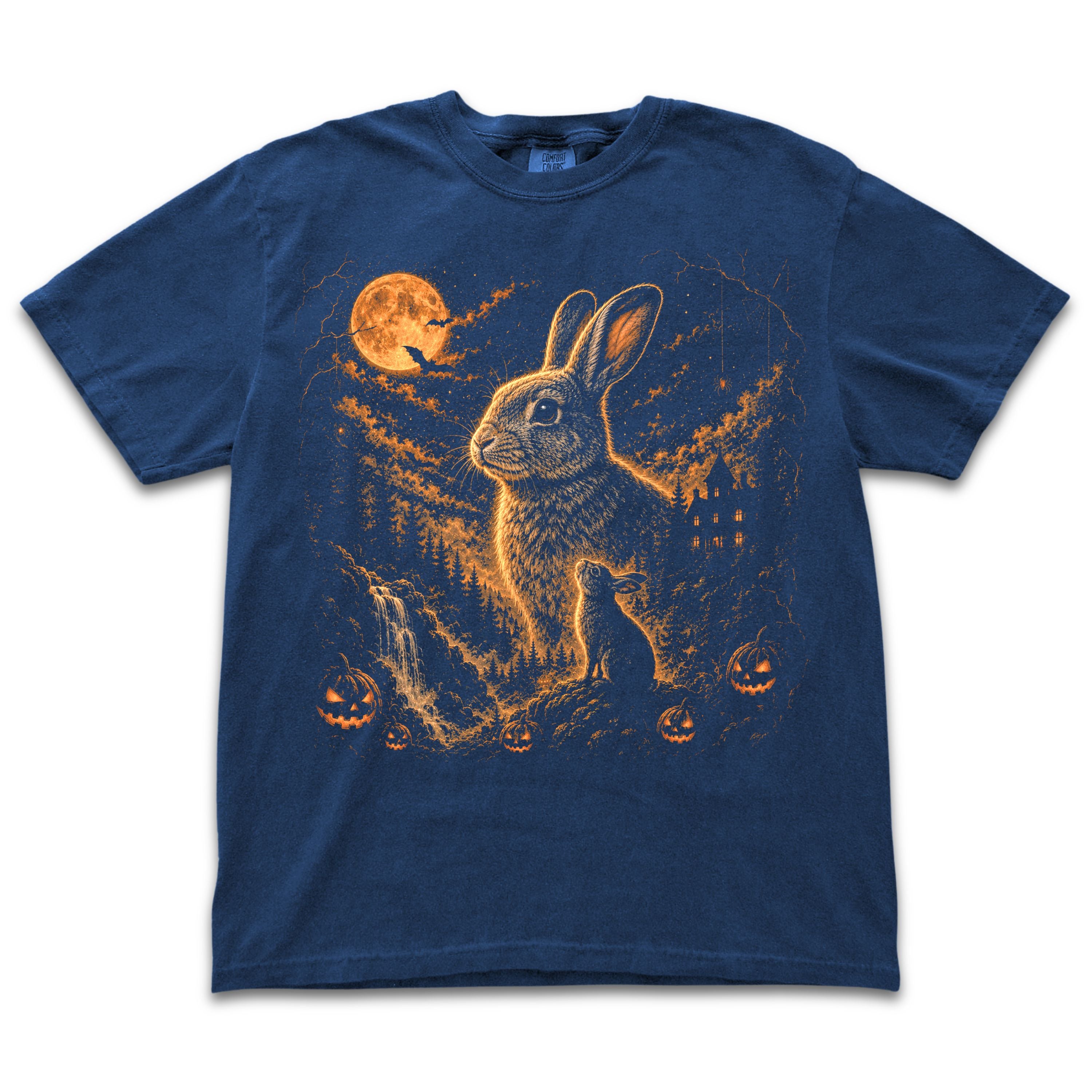 Halloween Rabbit Howling to the Moon