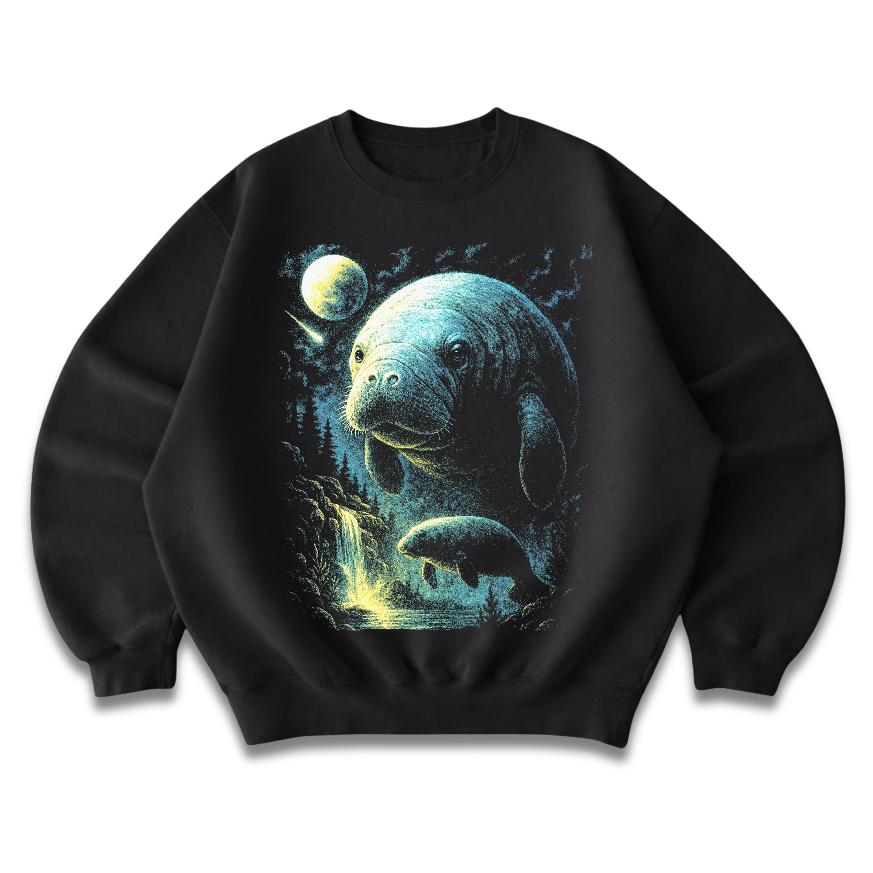 Manatee In Moonlight
