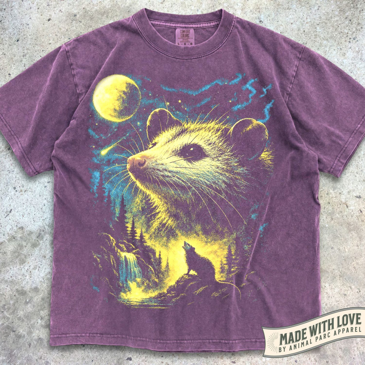Possum Howling to the Moon Tee