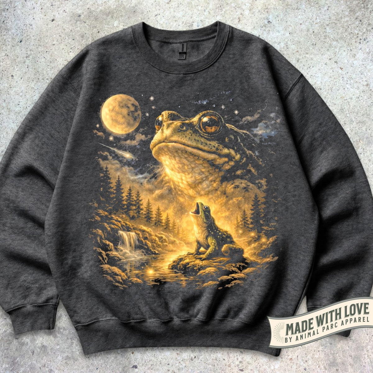 Frog Howling Moon Crewneck