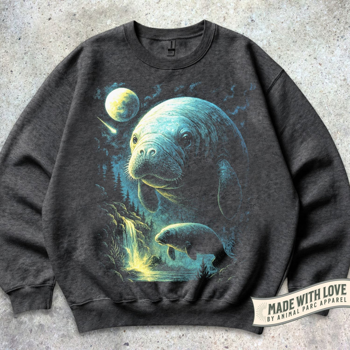 Moonlight Manatee Crewneck