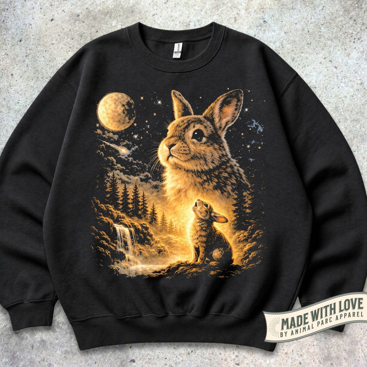 Bunny Howling Moon Crewneck