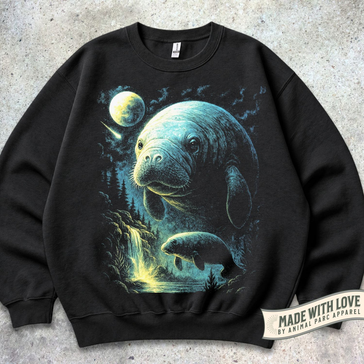 Moonlight Manatee Crewneck