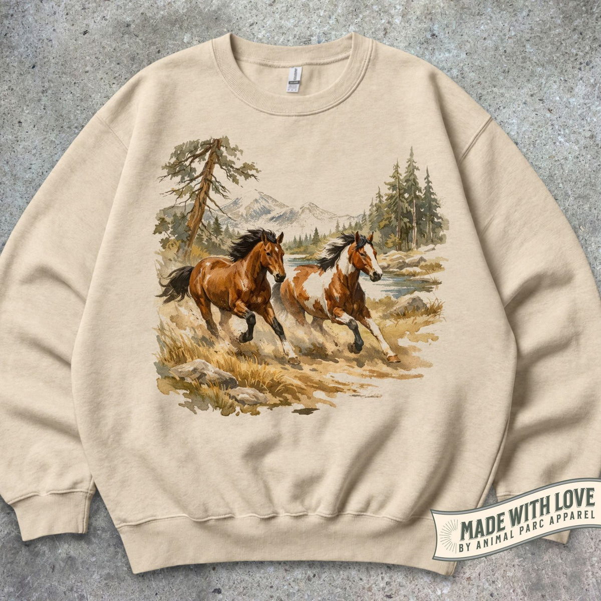Running Horses Crewneck