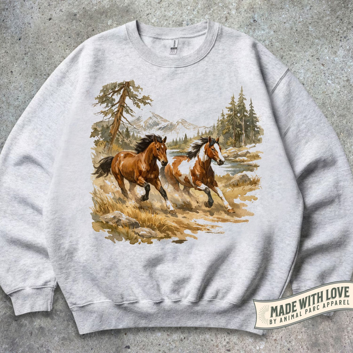 Running Horses Crewneck