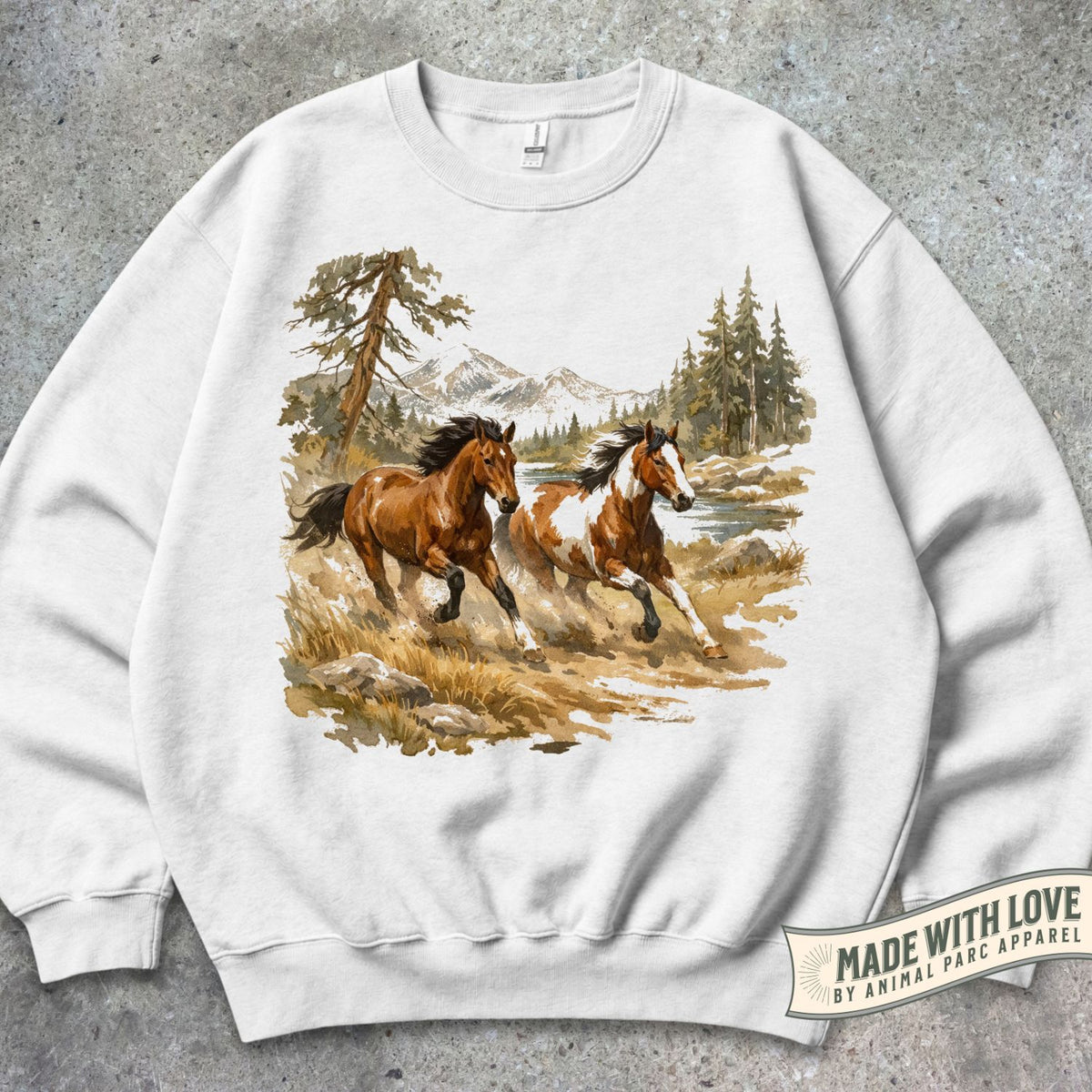 Running Horses Crewneck