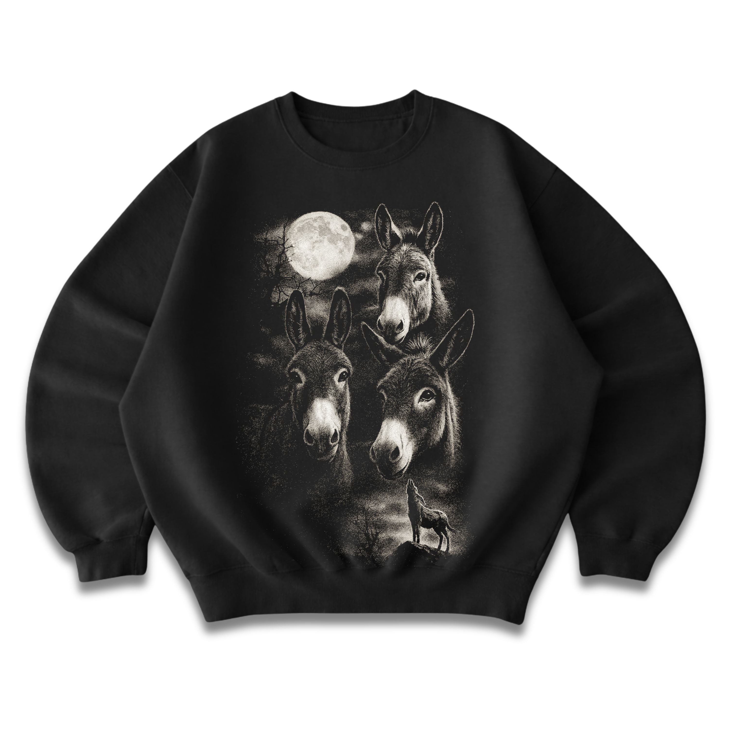 Donkeys Full Moon Crewneck