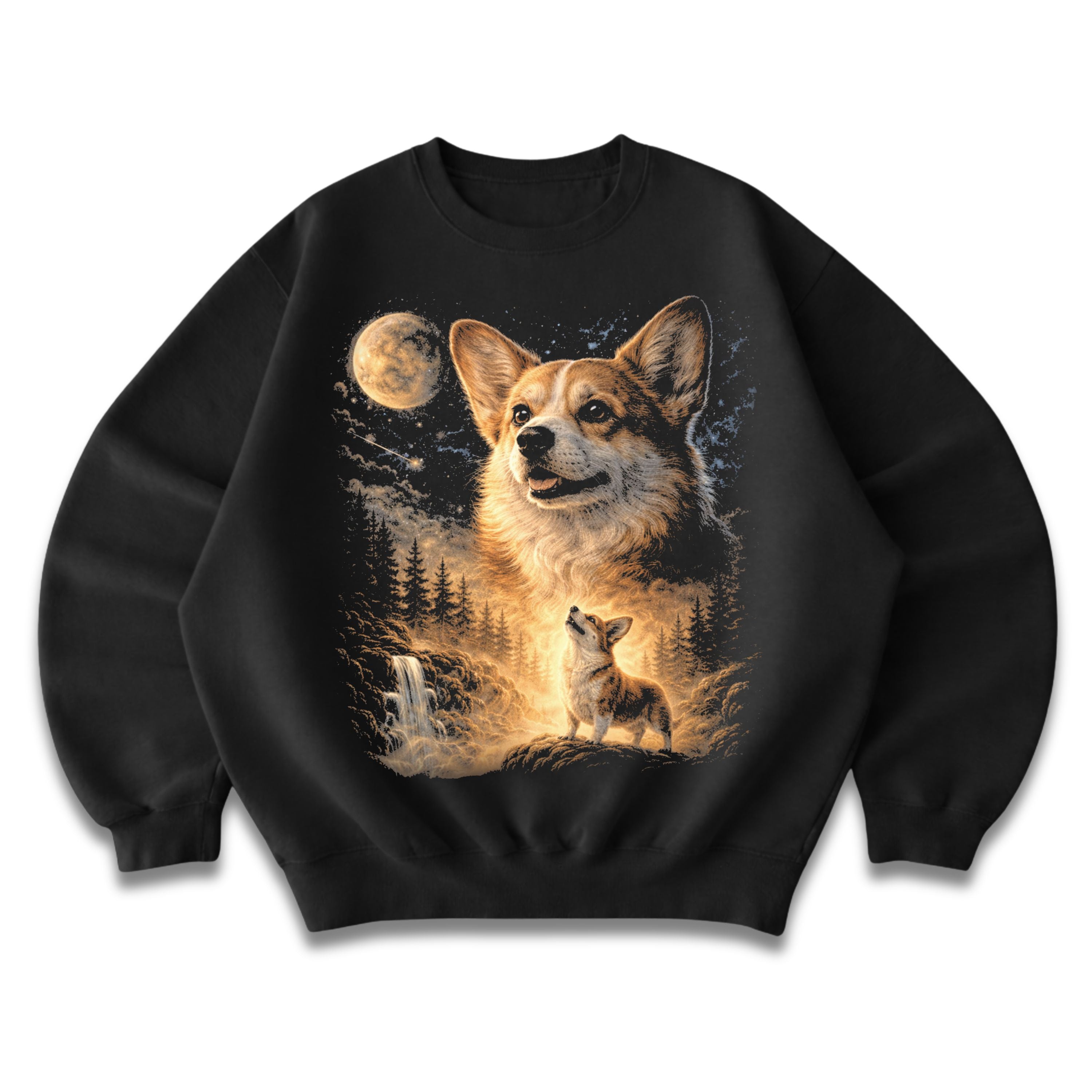 Corgi Moonlight Crewneck