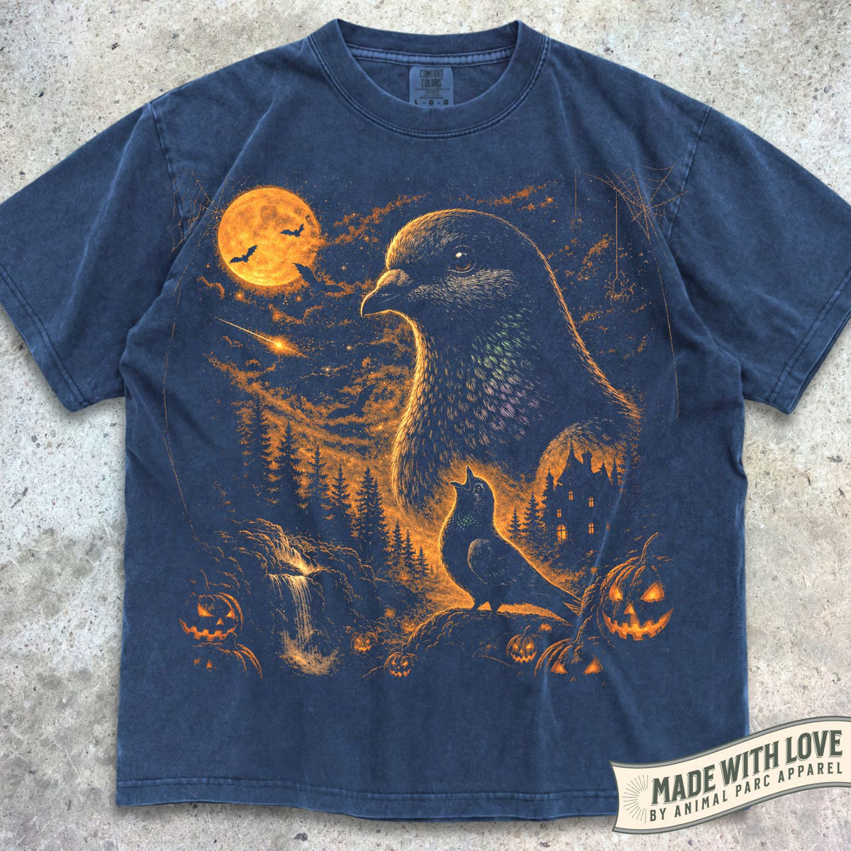 Halloween Howling Pigeon Tee