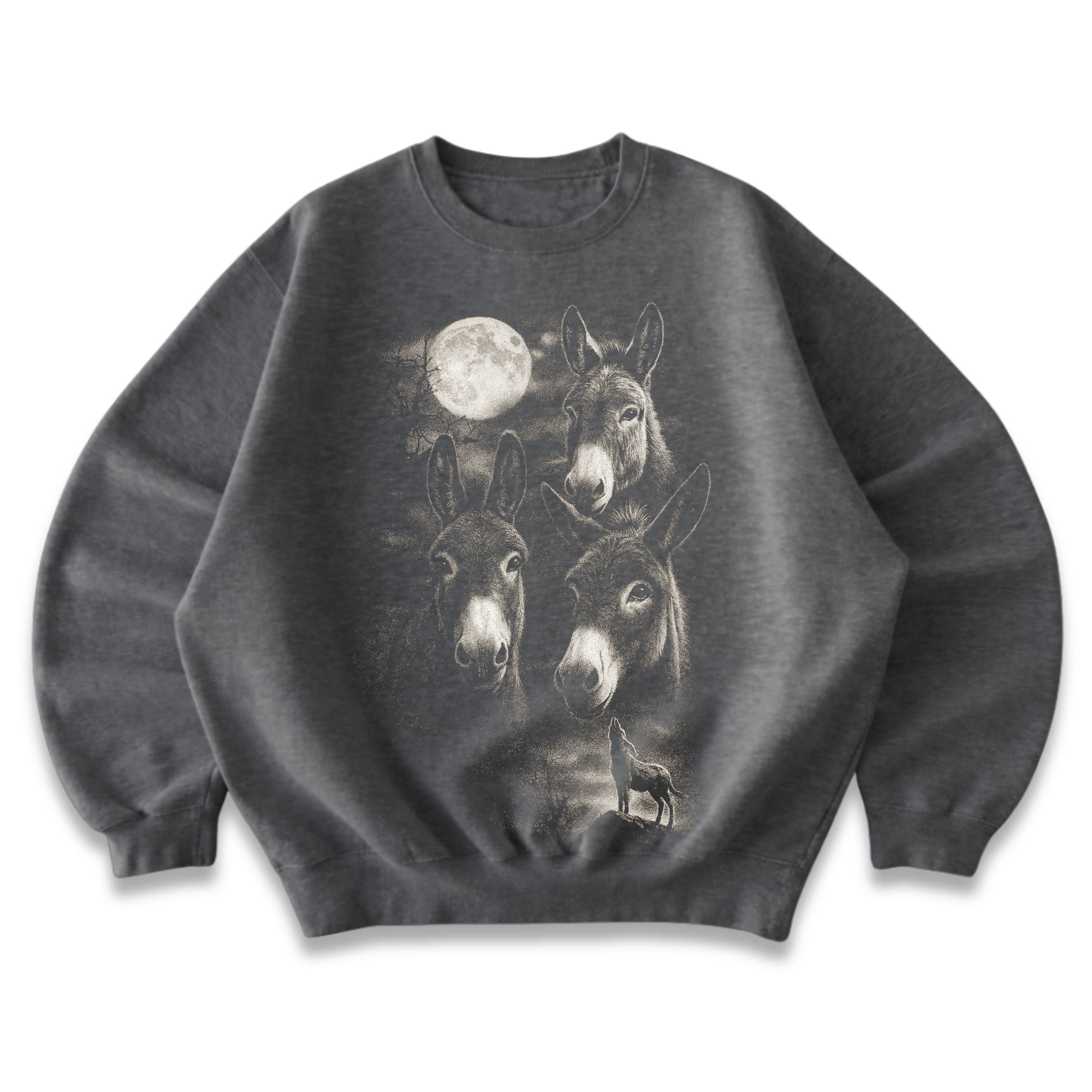 Donkeys Full Moon Crewneck