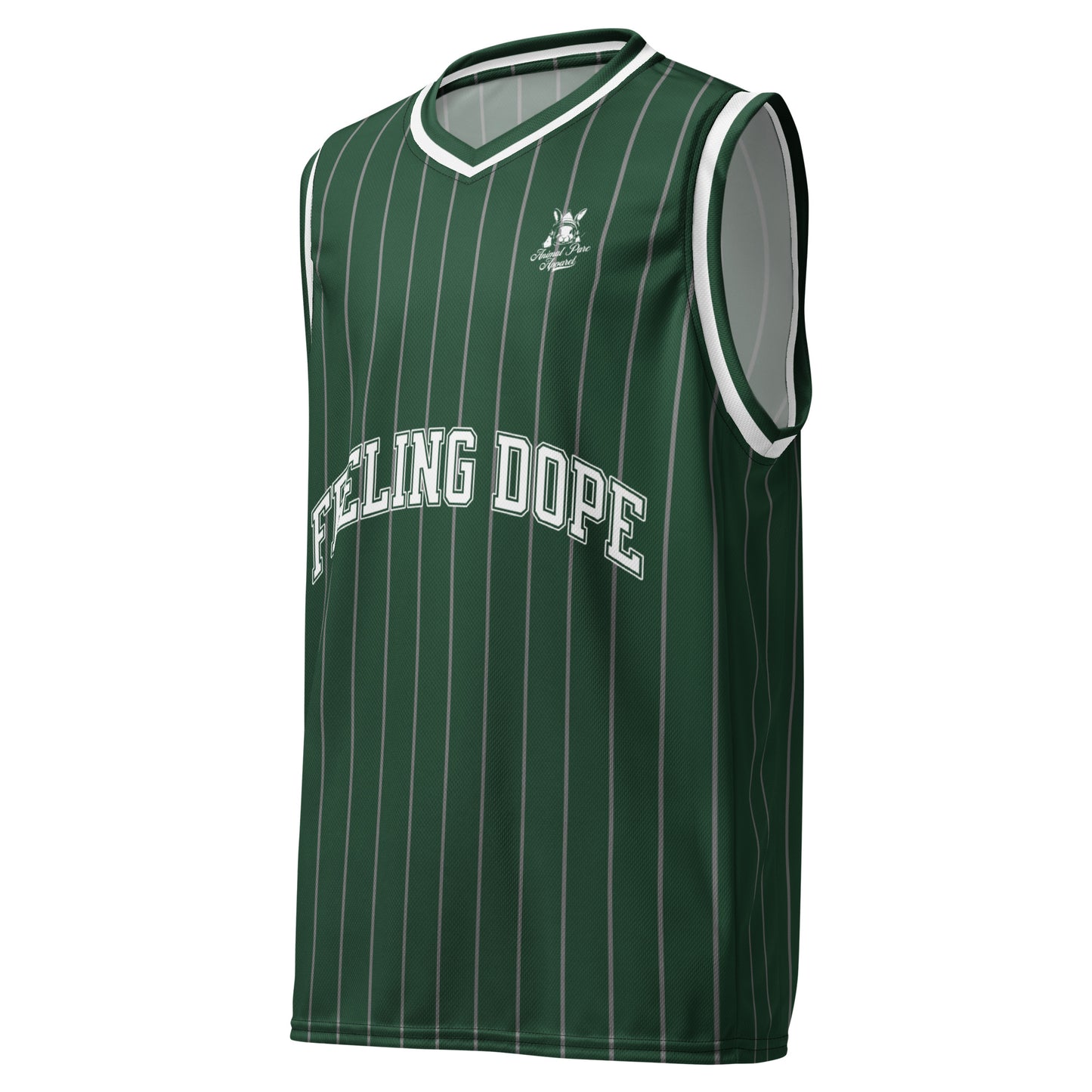 Feeling Dope - Pinstripes Basketball Jersey - Green