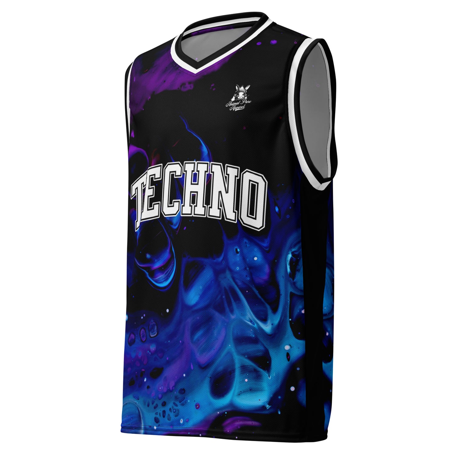 Techno - Basketball Jersey Blue Liquid