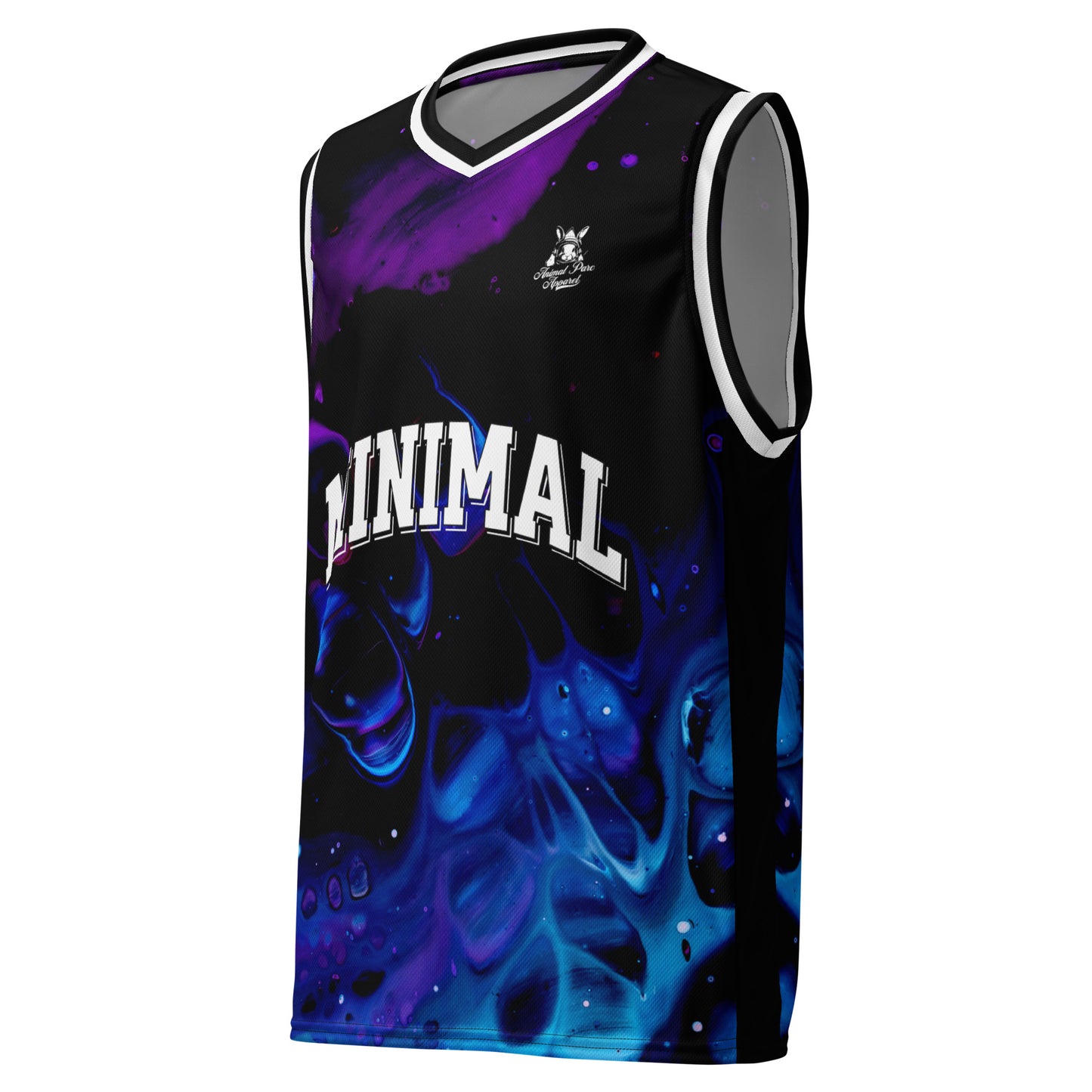 Minimal Basketball Jersey - Blue Liquid