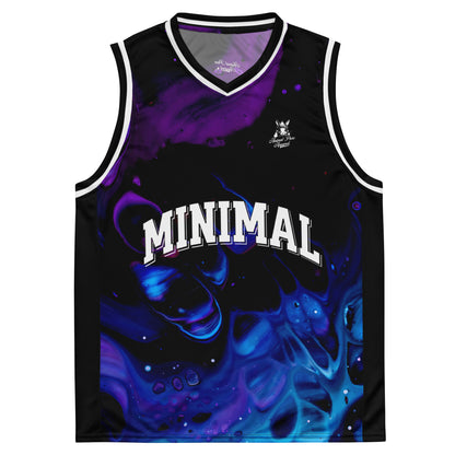 Minimal Basketball Jersey - Blue Liquid