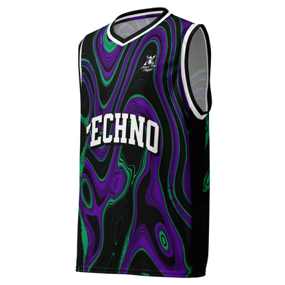 Techno Jersey - Purple Green Liquid