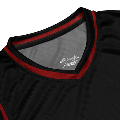 Basshead Basketball Jersey - Black/Red